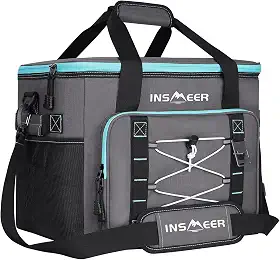 INSMEER Bolsa Térmica Grande À Prova De Vazamentos 60 Latas/40 Litros Refrigerador Isolado Lateral Macio Com Alça De Ombro