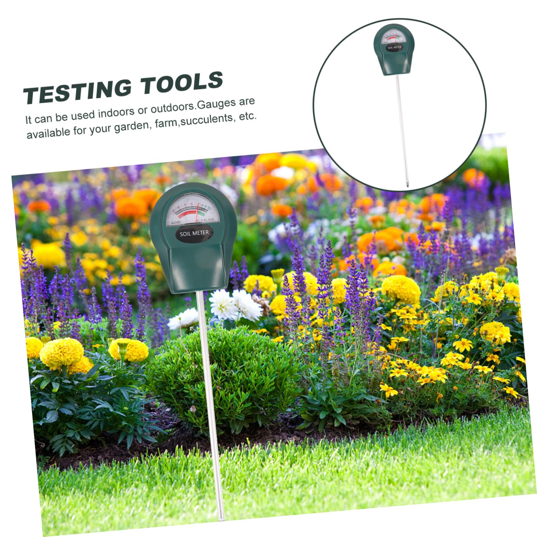 BESPORTBLE 5 Stück Bodendetektor Zimmererde Bodentemperatursonde Bodenfeuchtigkeitsmesser Bodentest-kit Blumenerde Zimmerpflanzen Bodentester Boden Meter Belichtungsmesser Für Pflanzen Metall