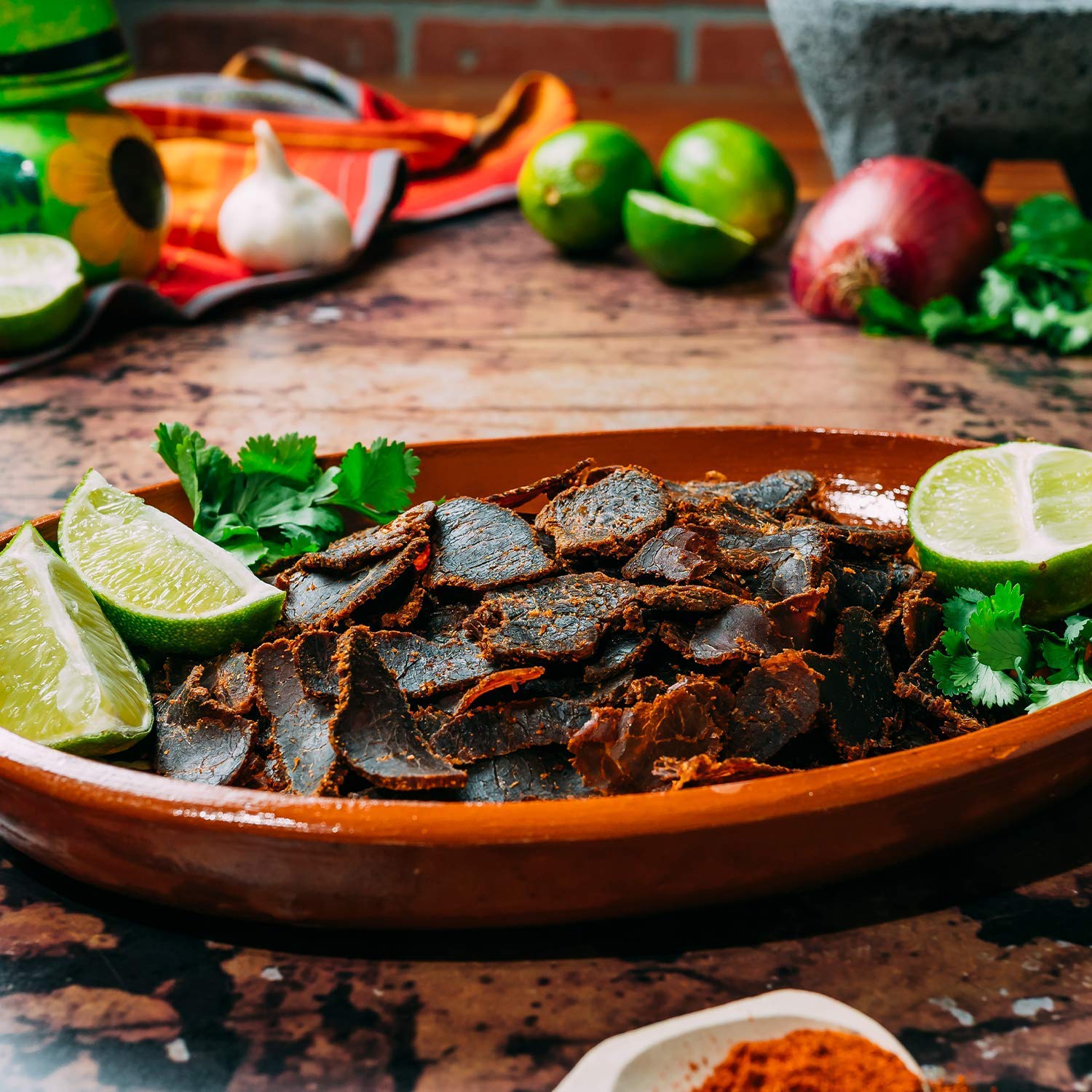 Vacadillos Beef Jerky Snack Packs Carne Seca, Chile Lime 3-Pack