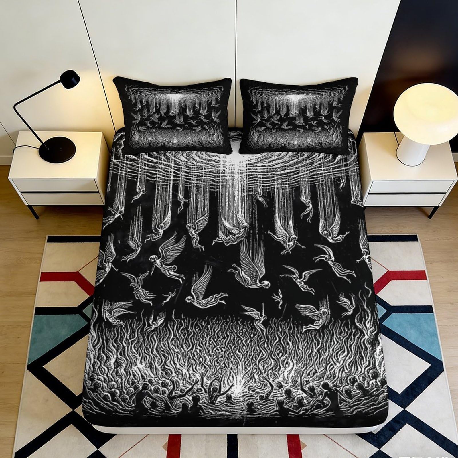 Jqzkxnhpbr Style-8 3D Printed Black Forest Birds Fitted Sheet Microfiber Bedroom Bed Cover For Adult Teen Dorm Mattress Decor 90X200x25cm