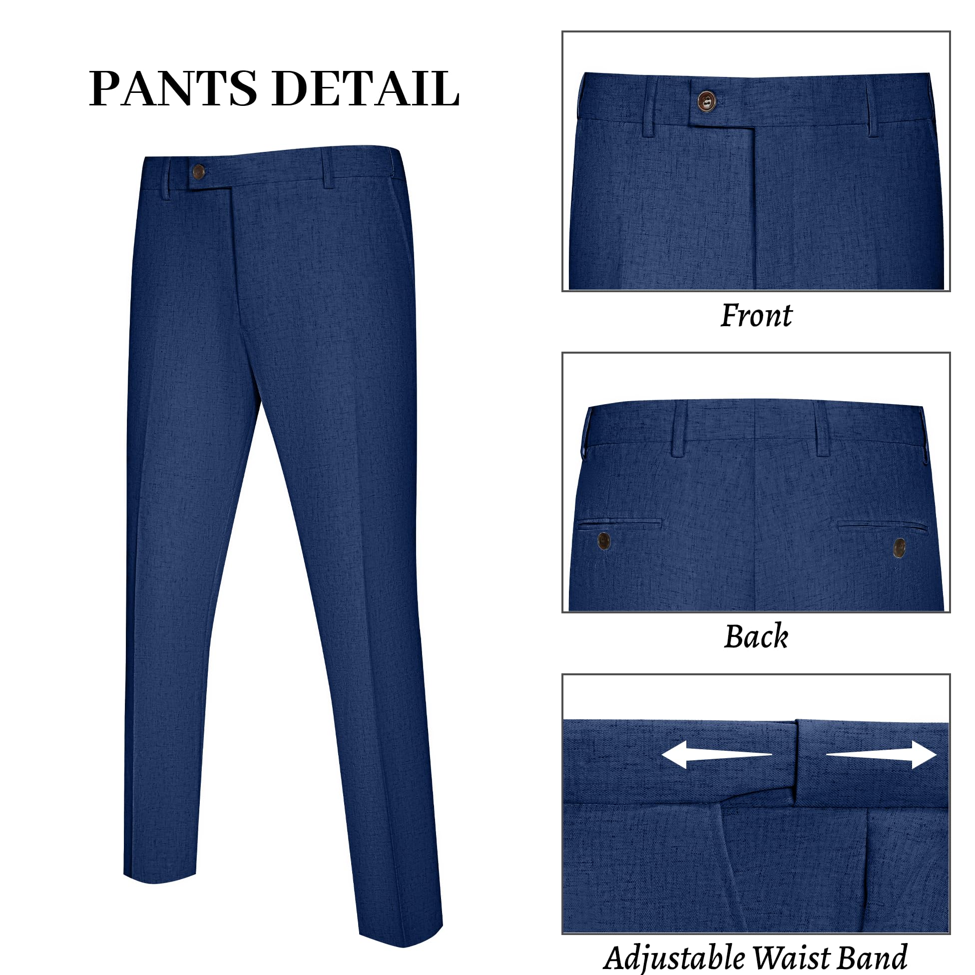 Completo da uomo in lino slim fit 2 pezzi estate spiaggia abiti da sposa con bavero a punta casual blazer pantaloni set per smoking da ballo