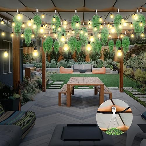 Miniatura 2 de HKCLAVUS Ganchos en espiral para colgar, alambre de luz y clips de luz LED de Navidad, ganchos de pared de patio para festivales, fiestas de Año