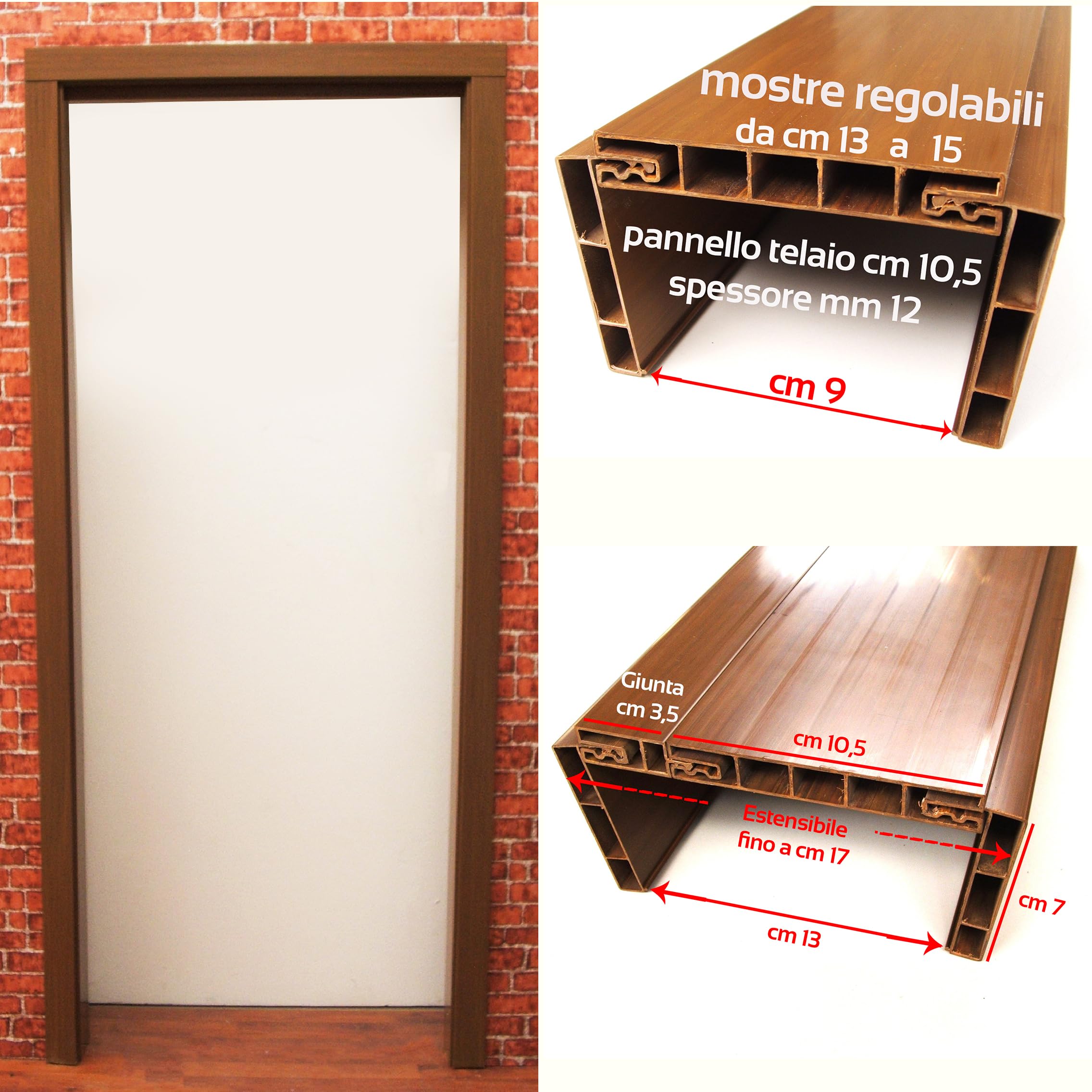 LANZISTIL Porta a Soffietto PVC su Misura| H 220/250/300cm in 10 colori - Sono inclusi: trasporto, viteria, istruzioni e Video. Separè x Interni. Misure da 60a205 x H 220/250/300cm