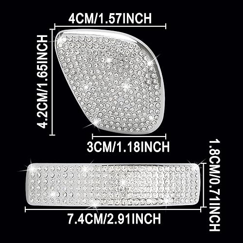 Miniatura 2 de TOMALL Bling - Funda para pomo de palanca de cambios compatible con VW Jetta Beetle Atlas Tiguan Bling Shift Panel Trim brillante accesorio interior