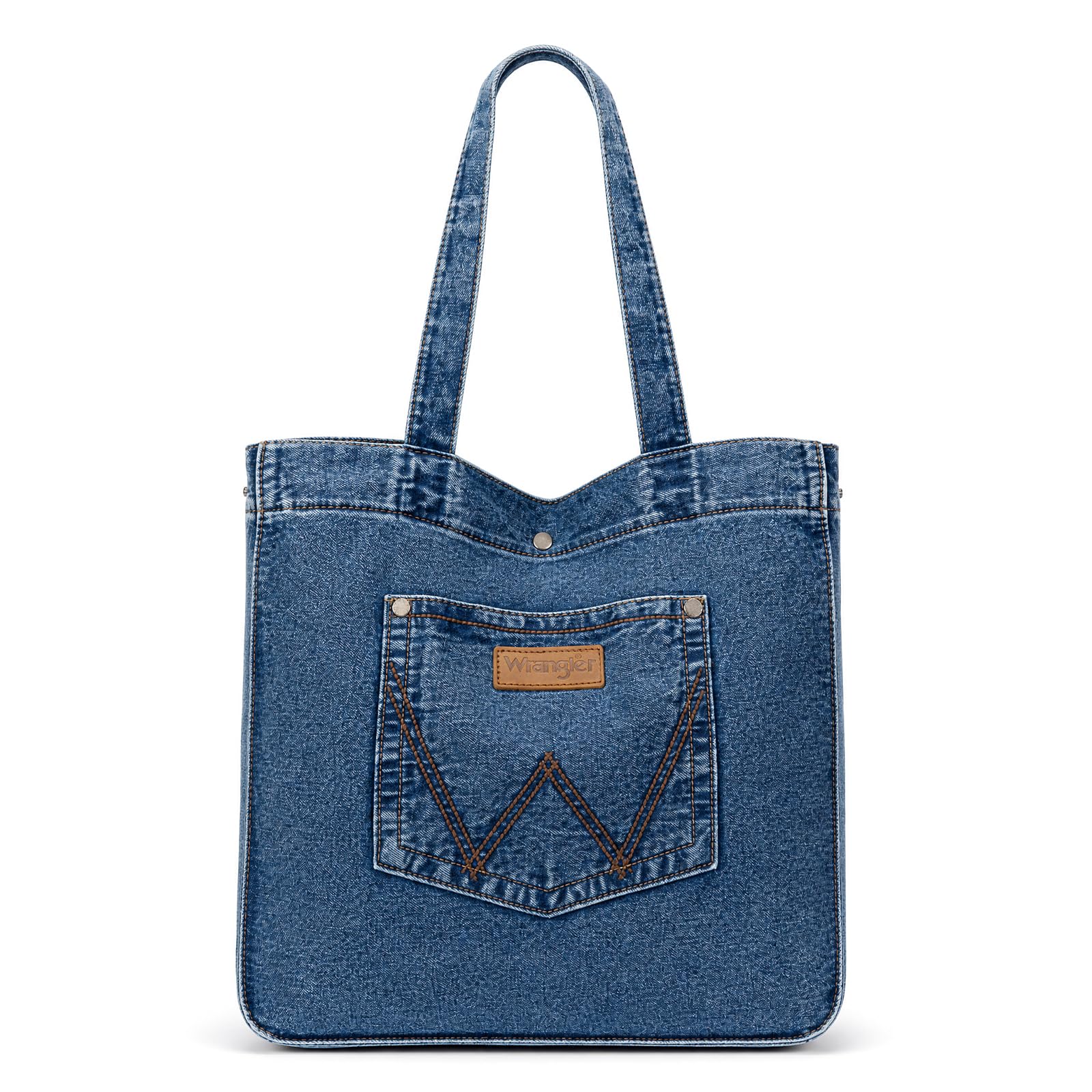 Wrangler Denim Tote Bag for Women Purses for Work Travel Everyday