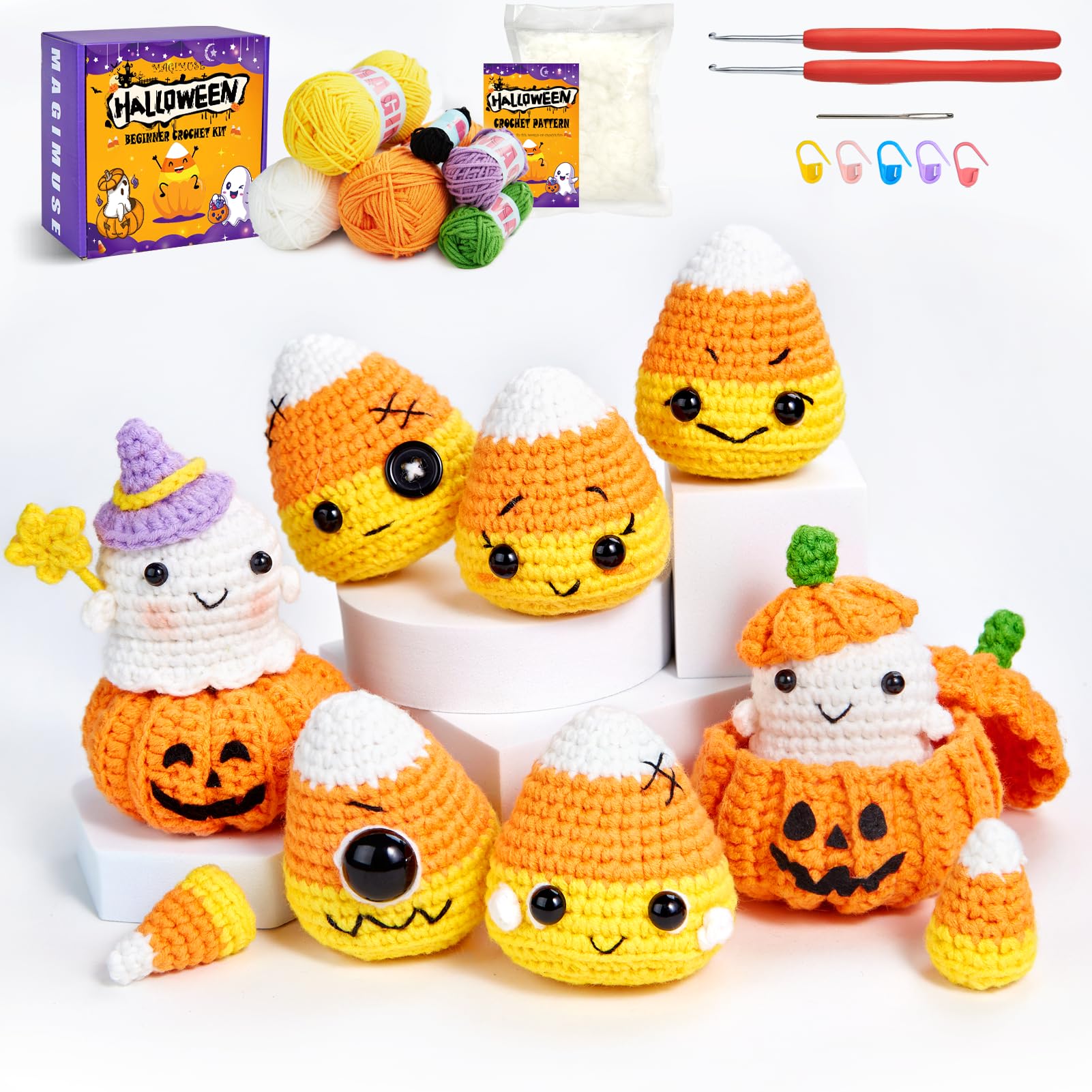 MAGIMUSE Halloween Crochet Kit For Beginners, Crochet