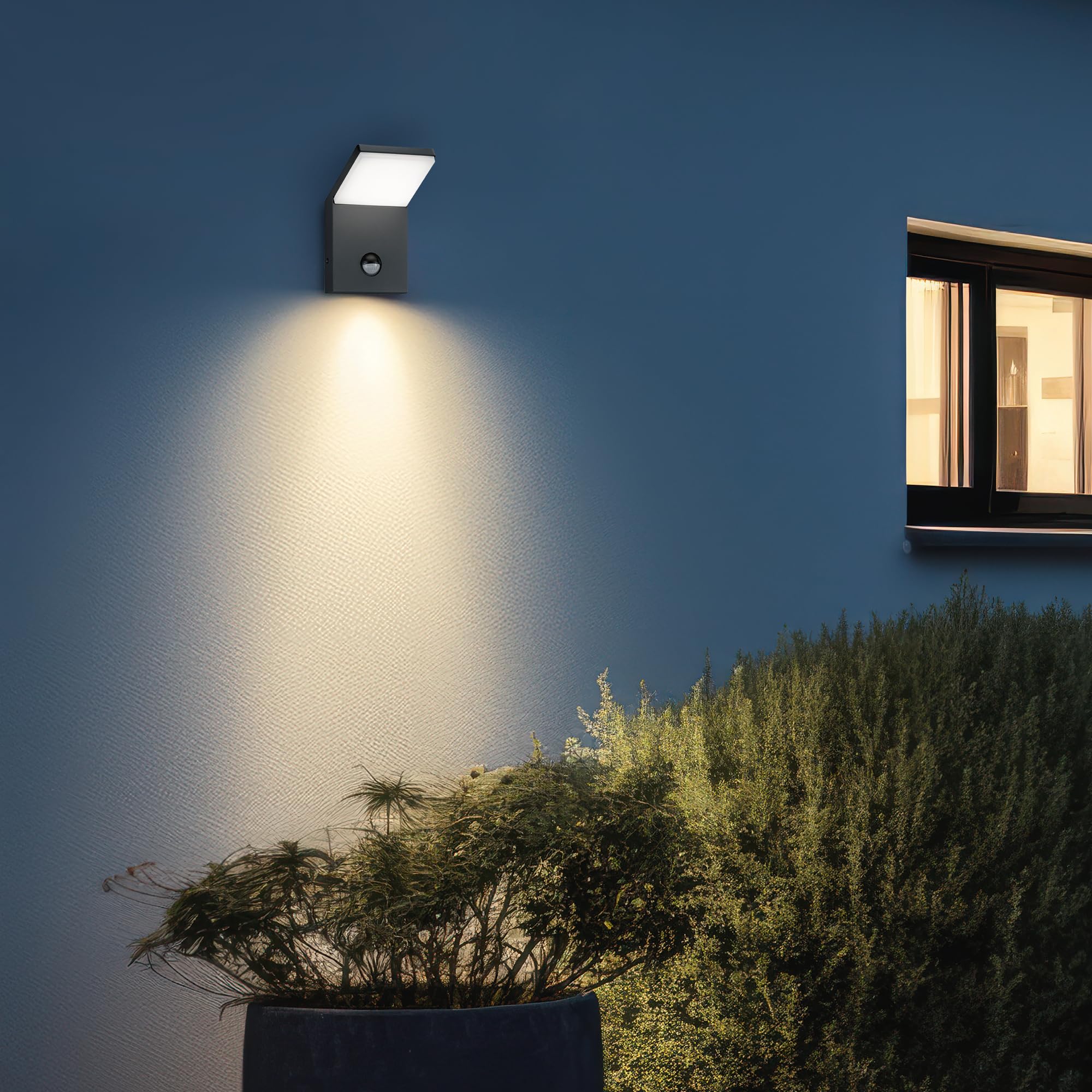 Trio Lightning Pearl - Aplique exterior LED, 9 W, inPlafon, Sensor