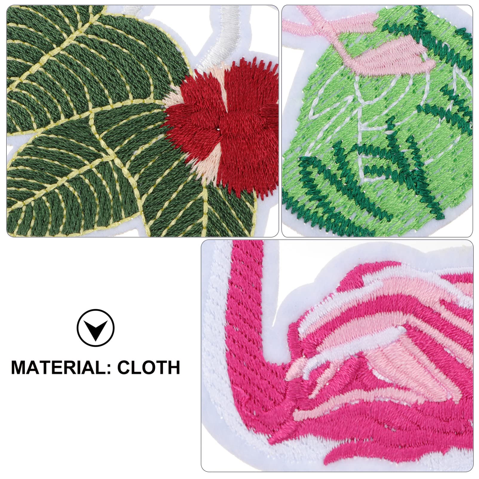 Ciieeo 48stücke Teiliges Set Flamingo Aufnäher Gestickte Bügelpatches Für Kleidung Taschen Und Mehr Dekorative Accessoires Zum Aufbügeln Und Aufnähen Für Kreative Reparaturen Und
