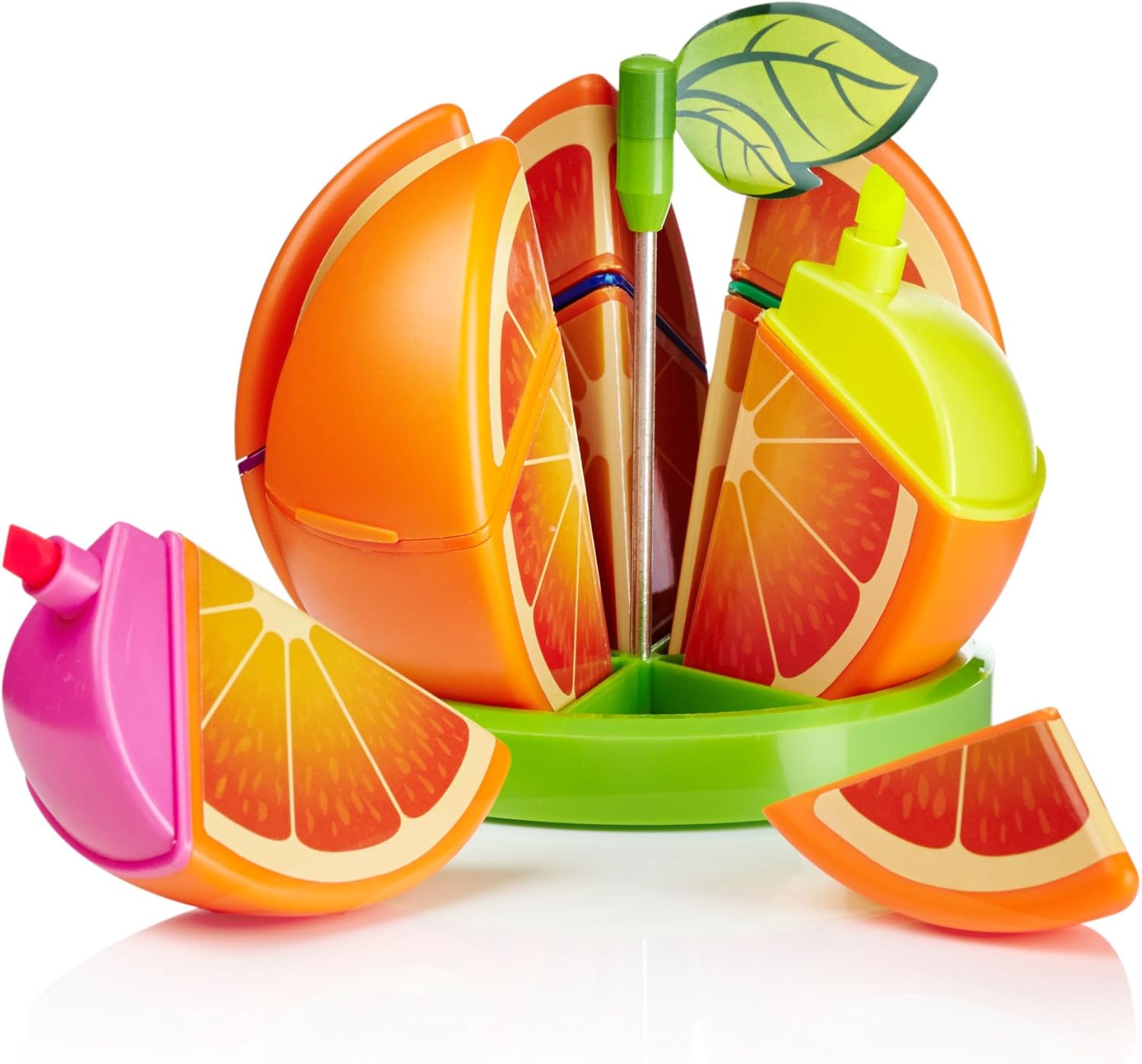 MUSTARD Fruity Highlighters Orange Set of 6 Coloured