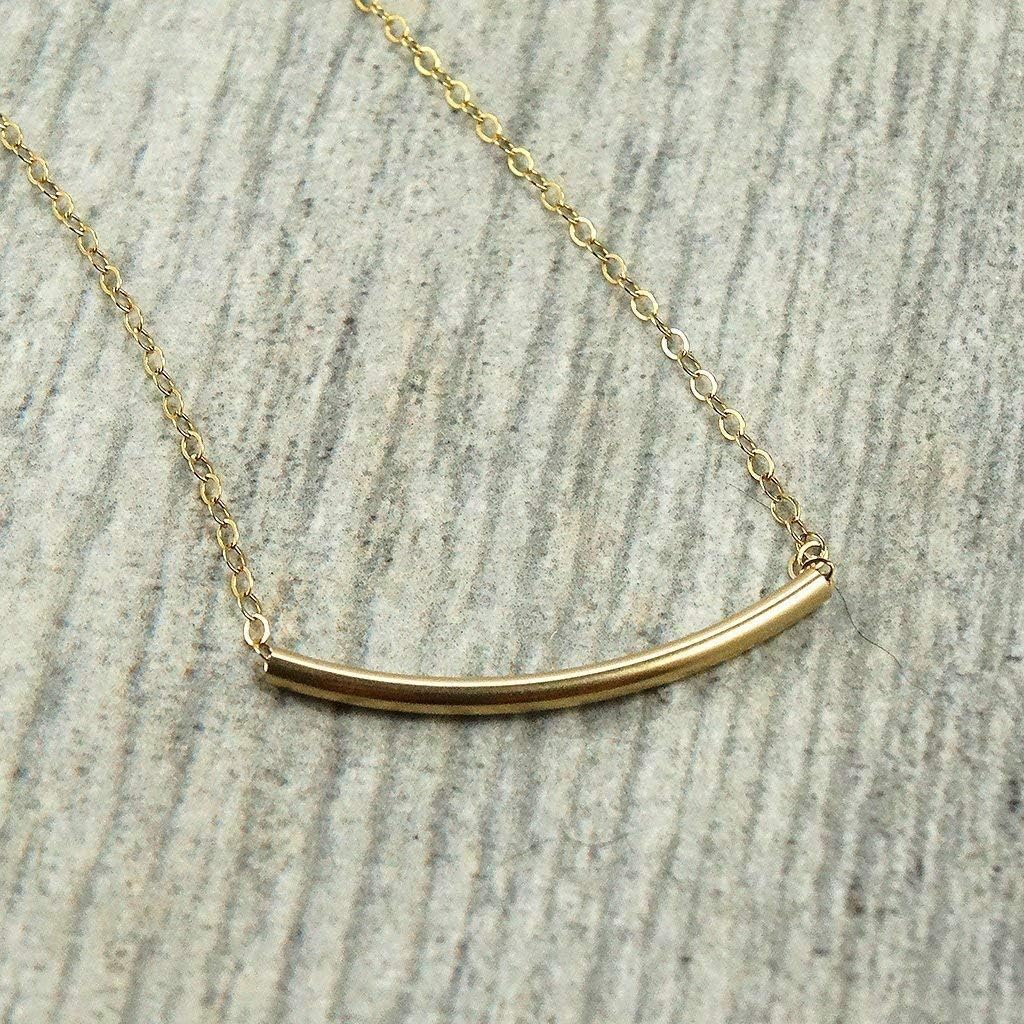 Designed By Stacey Handmade Dainty Horizontal Bar Pendant Necklace, Trendy 14KT Gold-Filled Jewelry, Gifts for Women, Birthday, Just Because, Anniversary, Christmas, 16 to 18" Adjustable Chain - Image 6