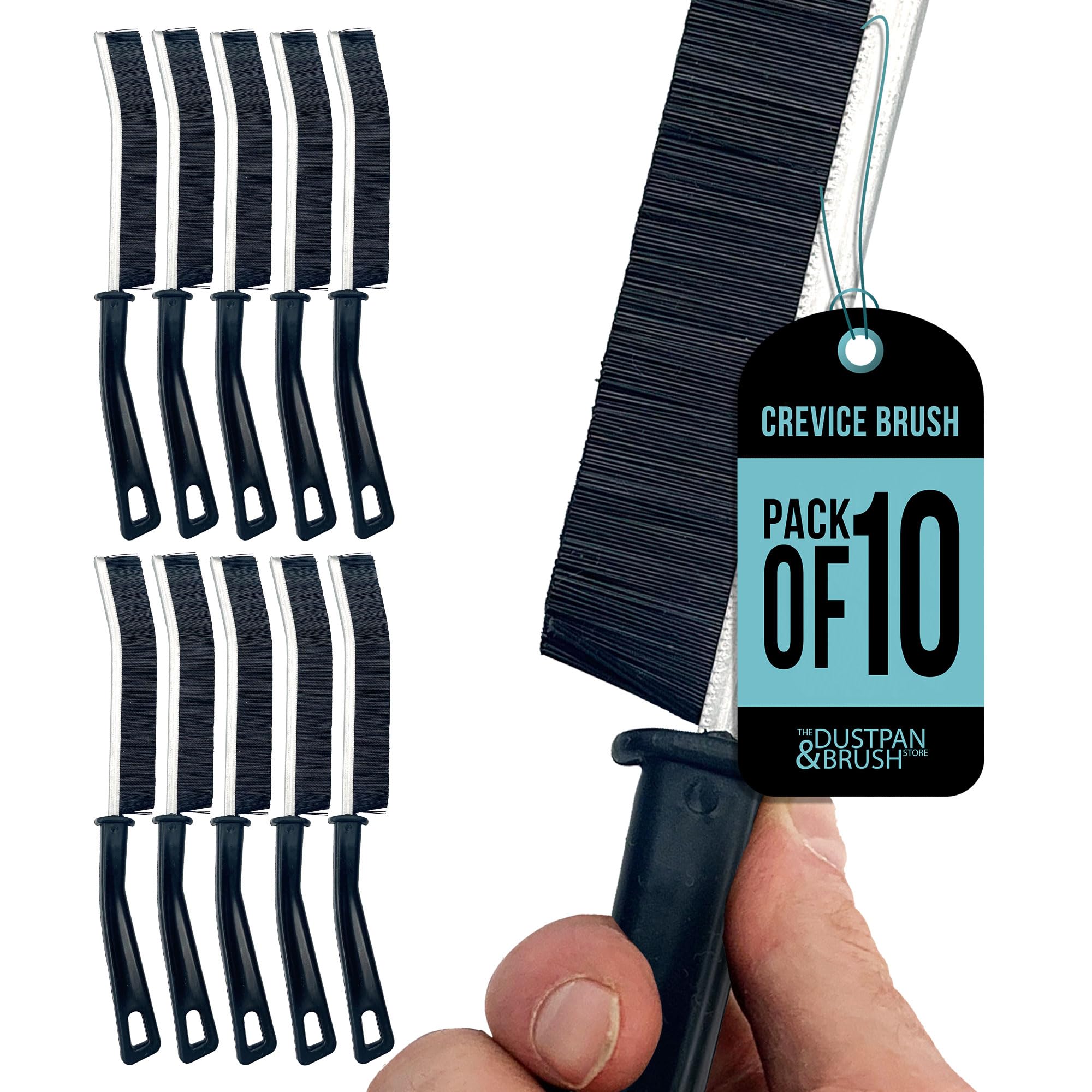 Tdbs The Dustpan And Brush Store Pack Of 10 Crevice Cleaning Brush Gap Cleaning Brush Hard Bristle Crevice Brush Thin Brush For Cleaning Home Kitchen Bathroom Door And Window Groove Small Spaces Narrow Corners (Pack Of 10)