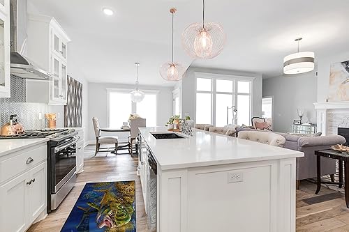 Miniatura 4 de Caroline's Treasures JMA2013HRM2858 - Alfombra de pasillo para ensalada de algas marinas Mahi para interiores y exteriores, 28 x 58 pulgadas, 28 x