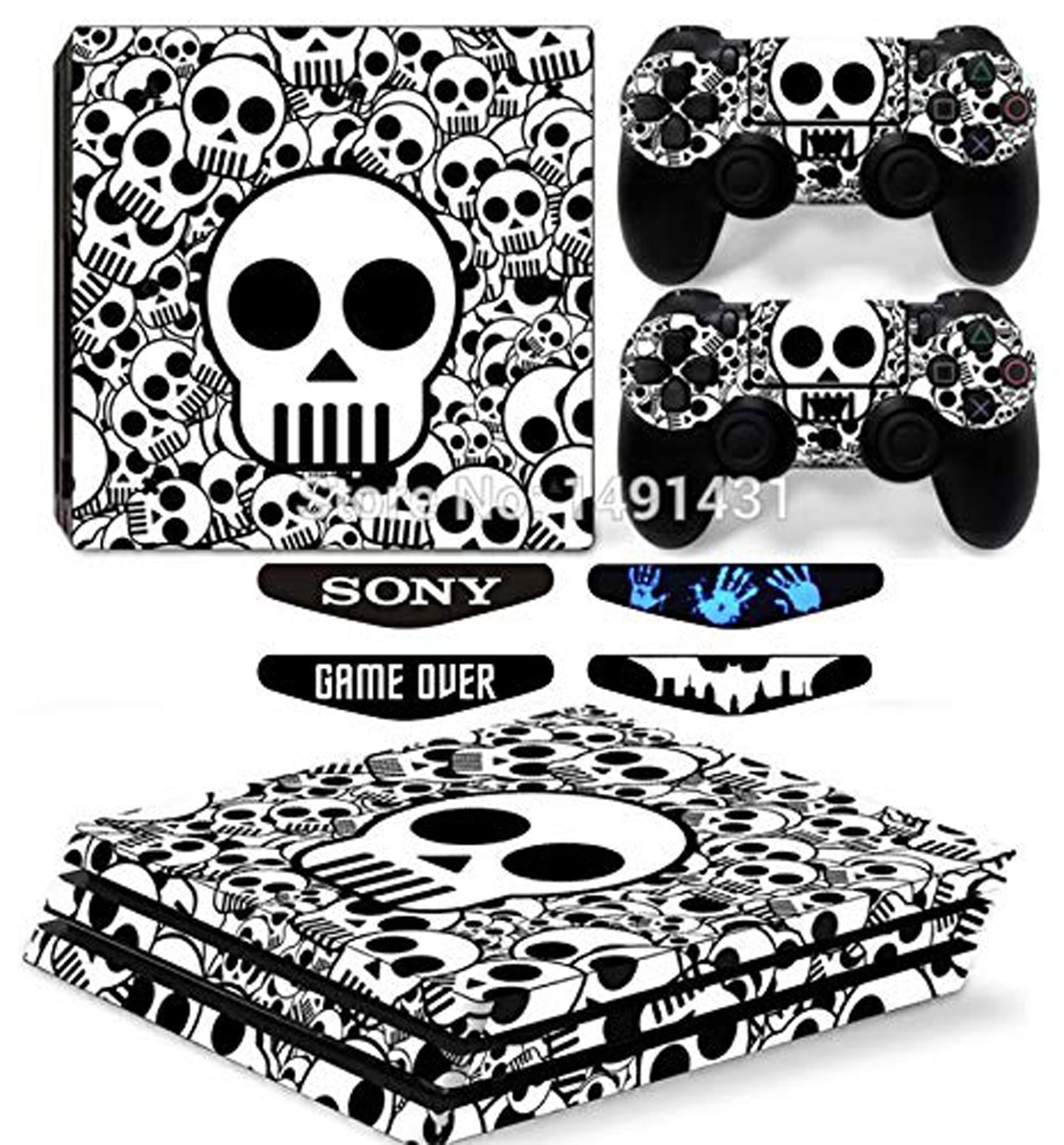 Elton Black&White Theme 3M Skin Sticker Cover for PS4 Pro Console and Controllers + 4 Led bar Decal (B08XBSV3VP) Amazon Price History, Amazon Price Tracker
