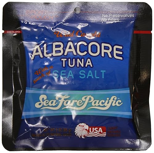 Sea Fare Pacific Wild Caught Albacore Tuna, bolsa de deporte para sal, 2.1lbs (paquete de 12)