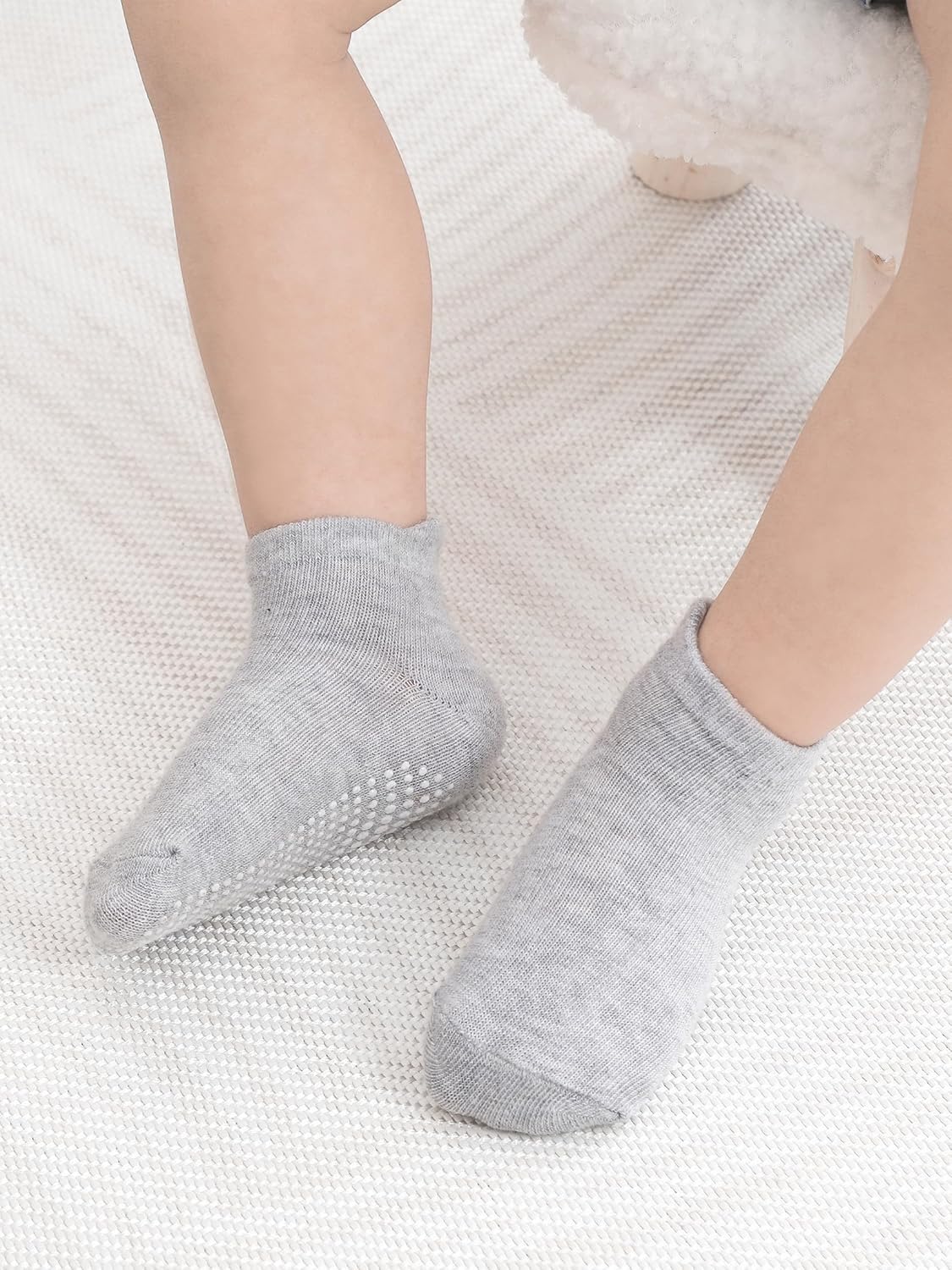 JAKIDAR Baby Toddler Socks Non Slip 9 Pairs Cotton Ankle Grip Socks for Boys Girls Baby Kids Infants Children - Image 4