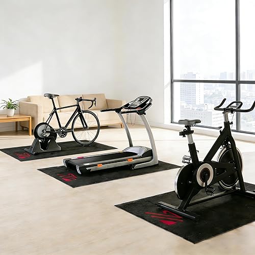 Miniatura 2 de BUCKLOS Alfombrilla para caminadora para suelos de madera duraalfombrabaldosas de 6mm de espesor - Alfombrillas de equipo de ejercicio para