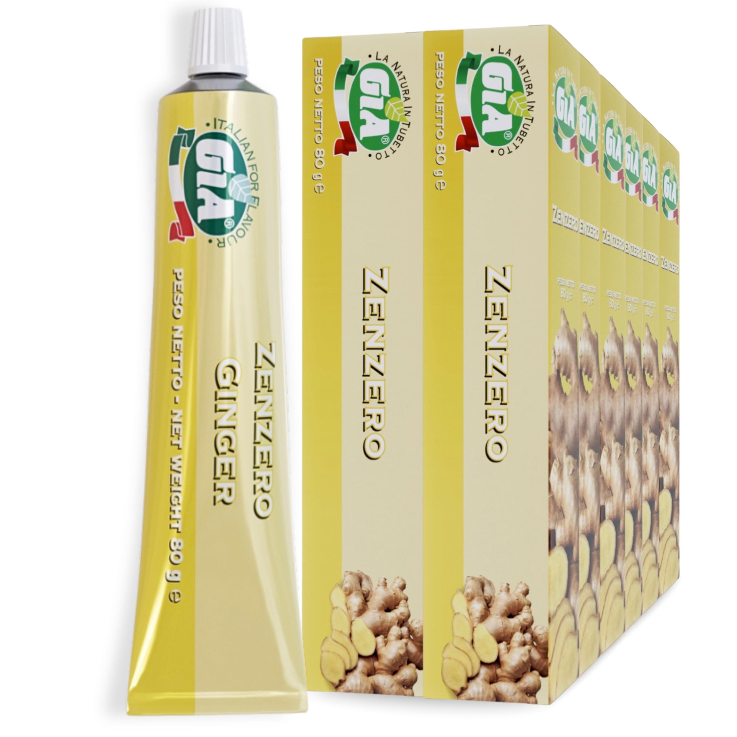 GIA Zenzero in Pasta, 12 Tubetti da 80g - Senza Glutine