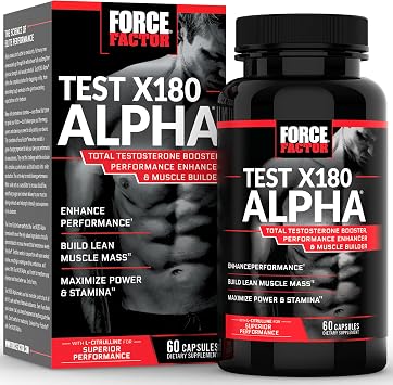 Force Factor Test X180 Alpha Testosterone Booster for Men