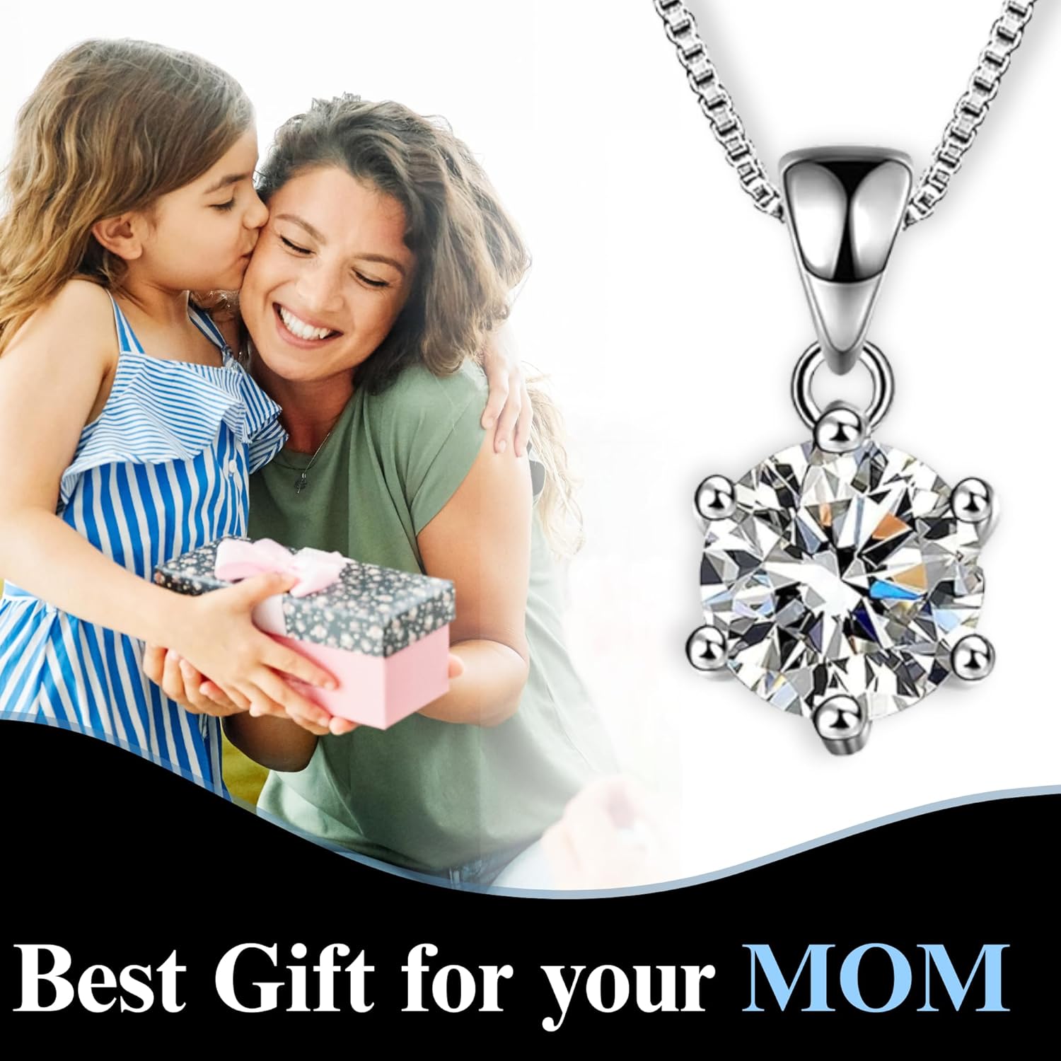 2 Carat Moissanite Necklace for Women – GRA Certified Diamond Pendant, 925 Sterling Silver Round Cut VVS1/D, Elegant Jewelry Gift for Girlfriend, Anniversary, Birthday, Valentine’s, christmas - Image 6