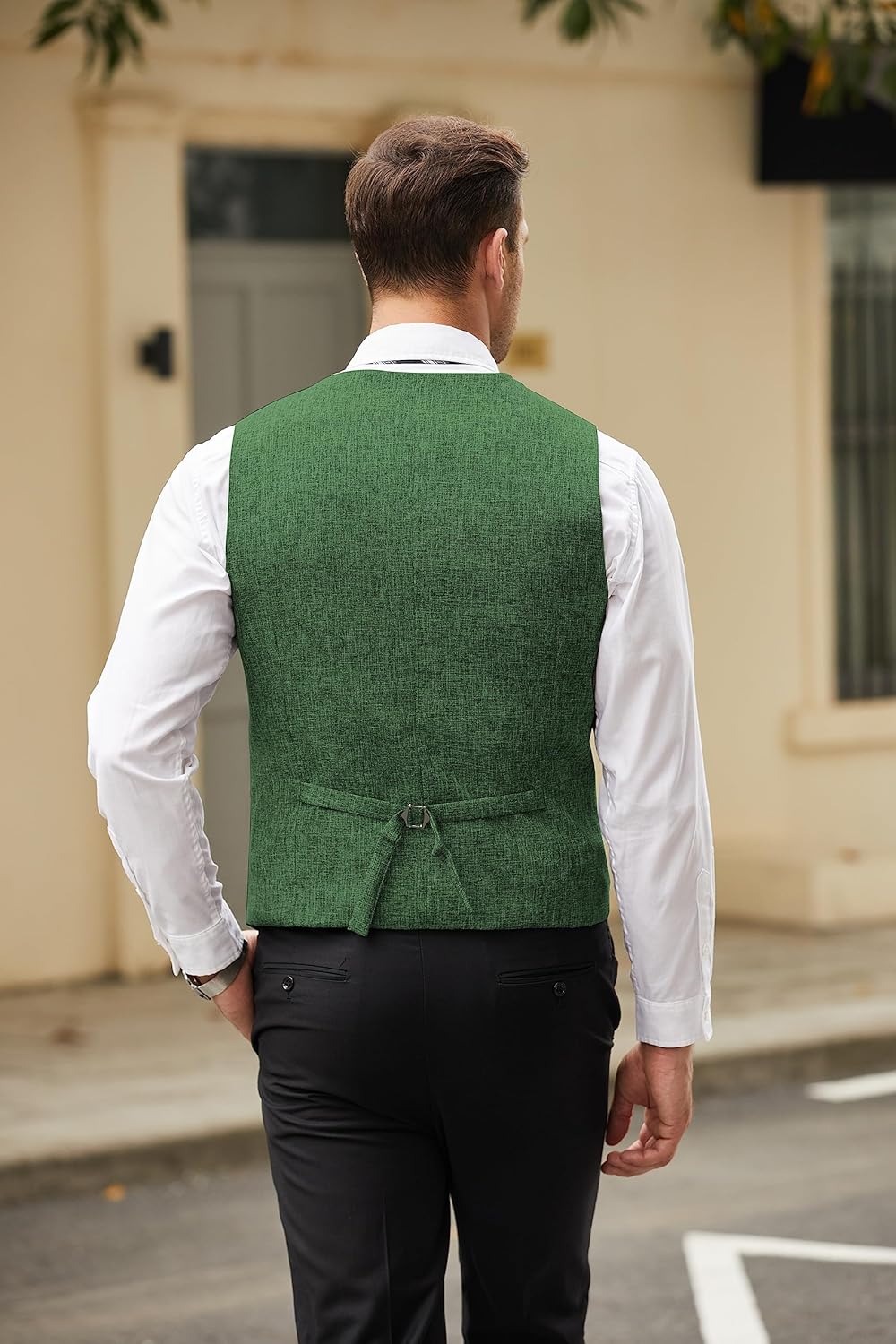 COOFANDY Men's Casual Business Vests Lightweight Waistcoat Slim Fit Suit Vest - Image 7