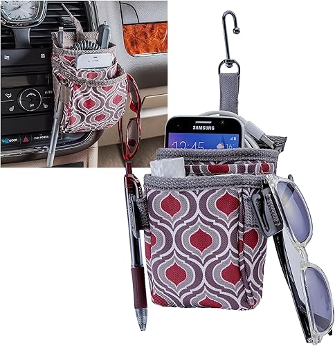 Miniatura 8 de High Road DriverPockets Soporte para teléfono para automóvil y organizador de almacenamiento para asiento delantero con puerto de cable de carga