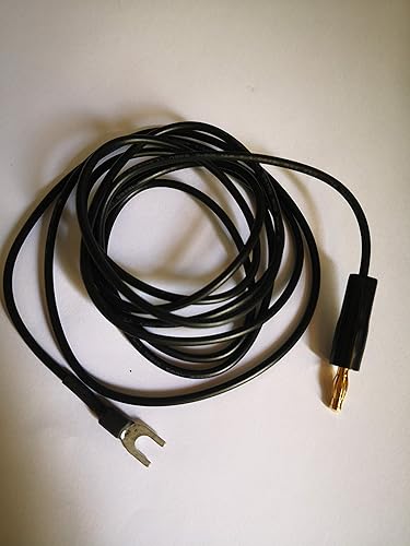 TITISKIN Enchufe de cable de tierra personalizado de la placa giratoria plateado 6 pies de largo para modelos Technics SL-