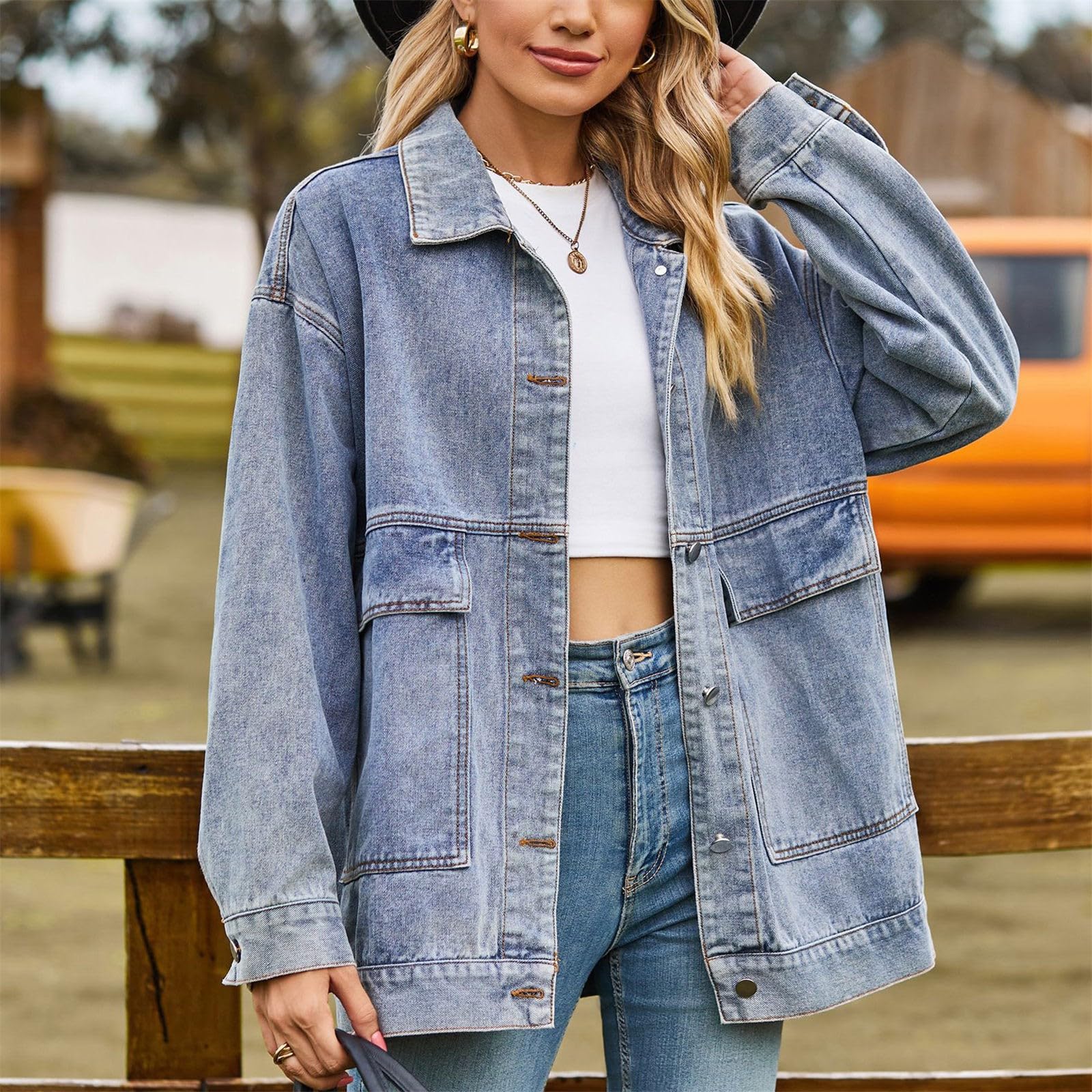 Cappotti di jeans da donna per il Regno Unito Gilet lungo da donna Regno Unito con bottoni cardigan estivi giacca di jeans lunga giacca di jeans Plus Size cardigan corto cardigan leggero