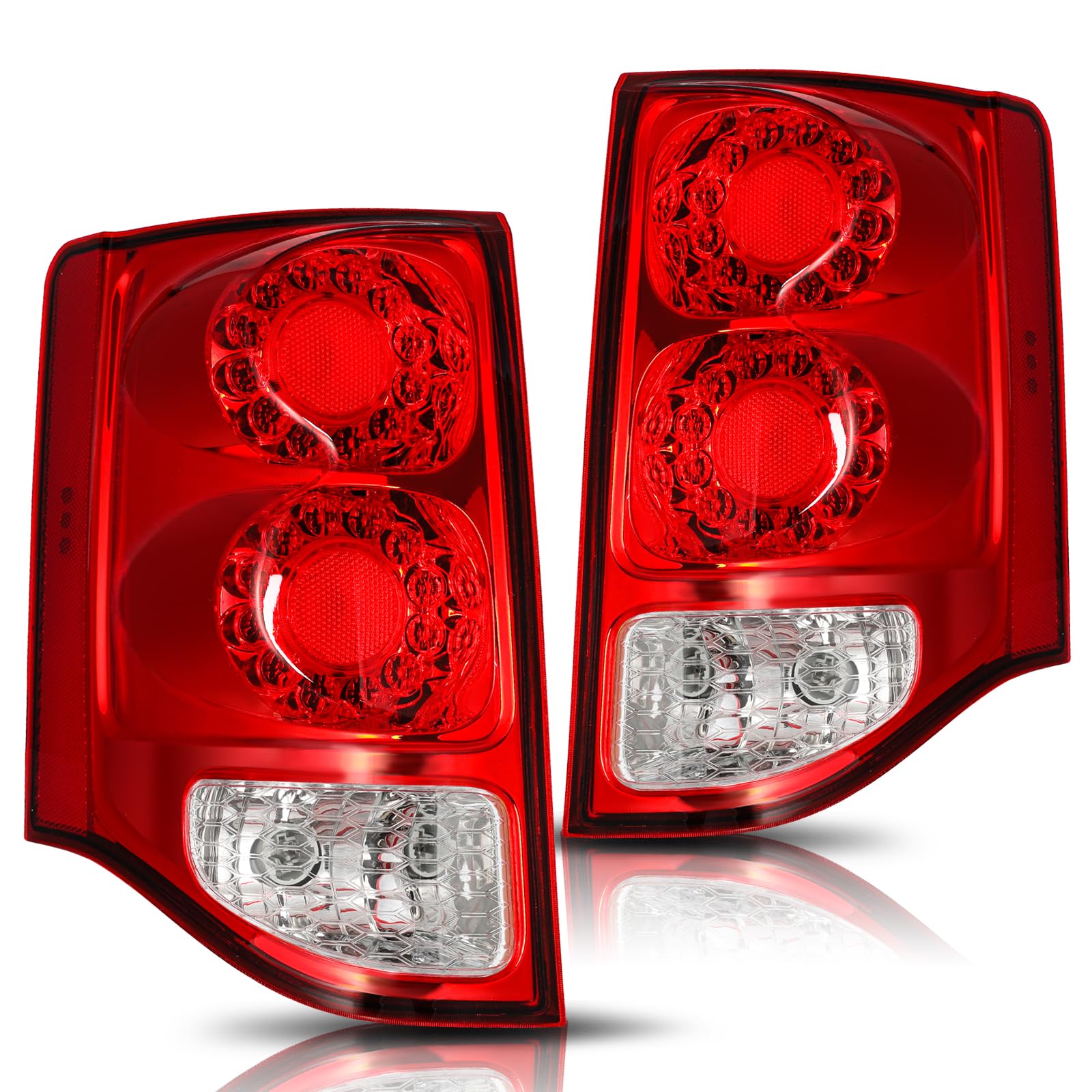 Bingbingmotor BRYGHT LED Taillight Assembly Fit for 2011 to 2020 Dodge Grand Caravan Rear Tail Brake Light (Pair)