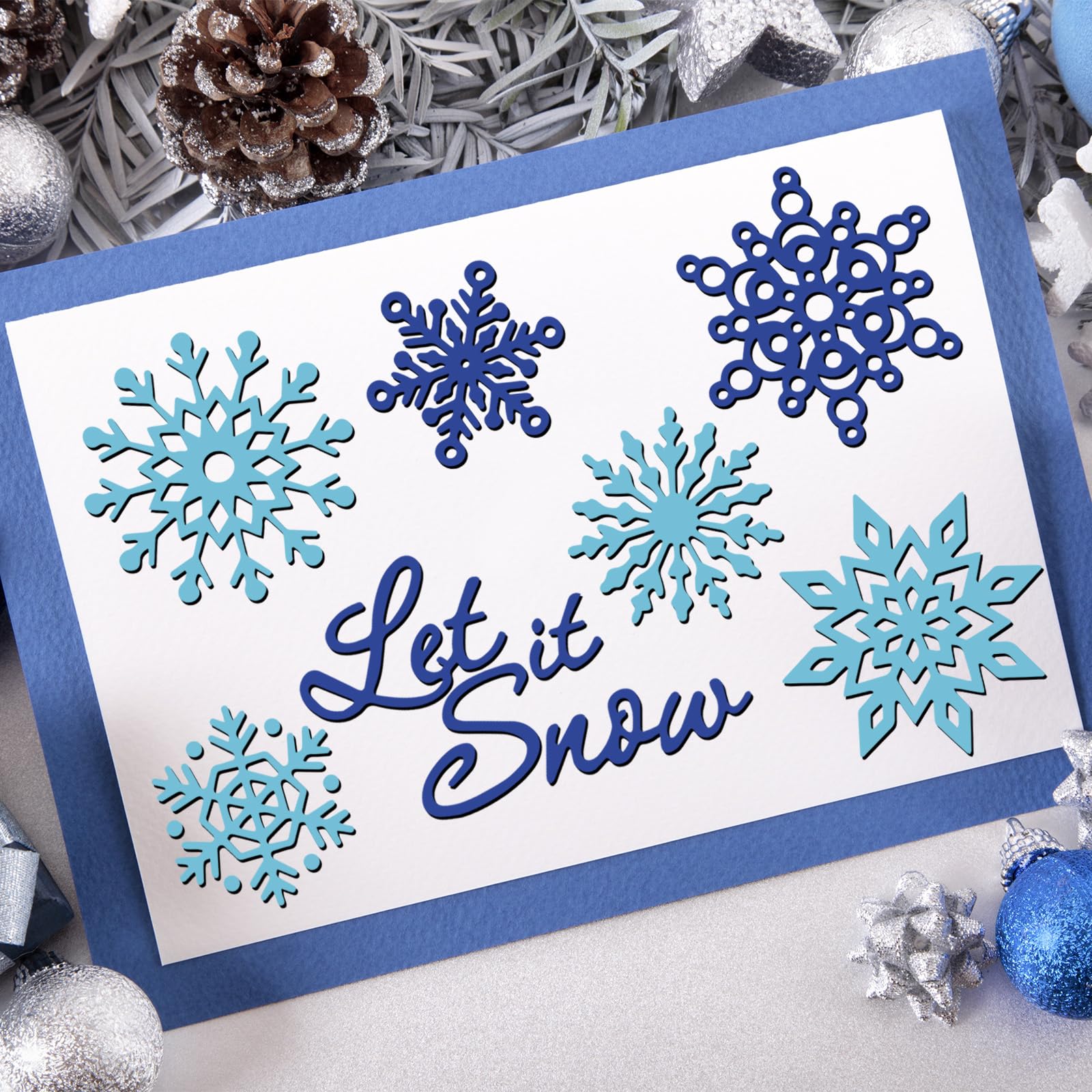 20 Stück Weihnachtsschneeflocken Metall Stanzformen Winter Urlaub Schnee Stanzformen Weihnachten saisonale Vorlage Prägung Handarbeit Handwerk für DIY Kartenherstellung Scrapbook Fotoalbum von
