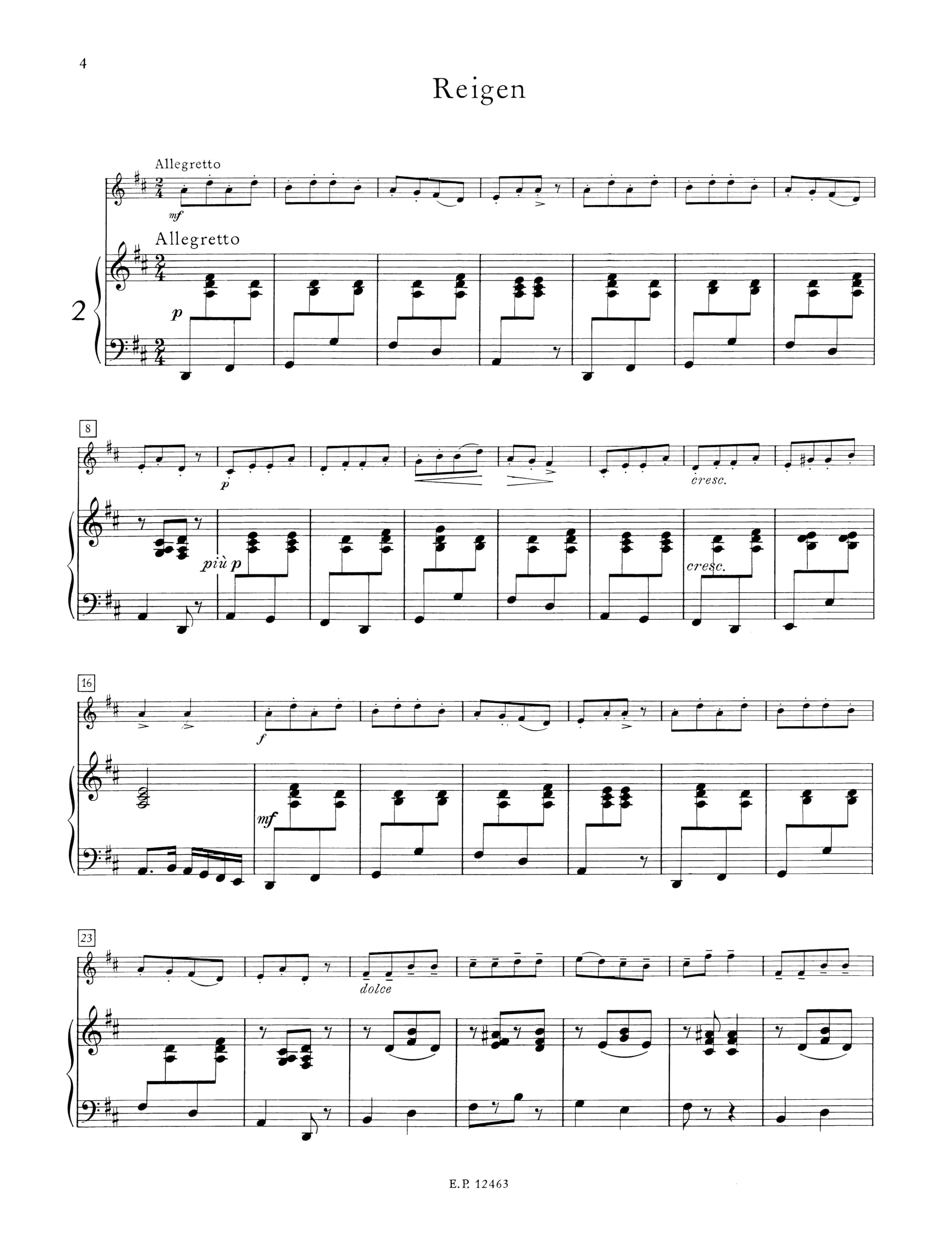 8 Easy Pieces for Violin and Piano: 1st Position