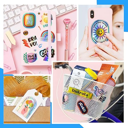 Miniatura 6 de TECKWRAP Papel adhesivo de vinilo imprimible para impresora de inyección de tinta, papel adhesivo holográfico para imprimir por inyección de tinta,