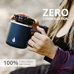 Elemental Summit Insulated Coffee Mug with Lid & Handle, Insulated Vacuum Camp Coffee Cup, Triple Wall Stainless Steel Travel Mug, Hot and Cold Thermal Coffee Tumbler, 12oz - Navy Blue