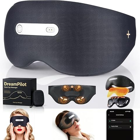 AI Smart Sleep Mask with Monitoring, APP Control, White Noise & Meditation Music