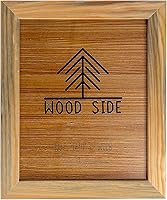 Vista 25 de Portarretratos de póster de madera rústica 11x17 - Madera maciza natural ecológica con acabado envejecido para montaje en pared - Azul