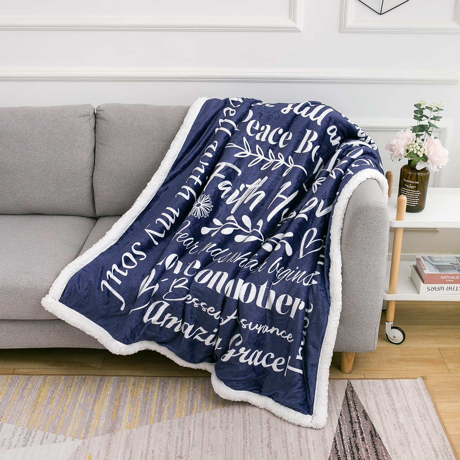 Coperta di Gesù Cristo Cristiano Religiosa Fede Coperta Cristiana Scrittura Regalo Ispirativo per Donne Uomini Morbida Coperta In Pile Coperta