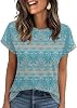 Ivicoer Womens Tops Lace Short Sleeve Blouses Dressy Casual Summer Tshirts Business Outfits