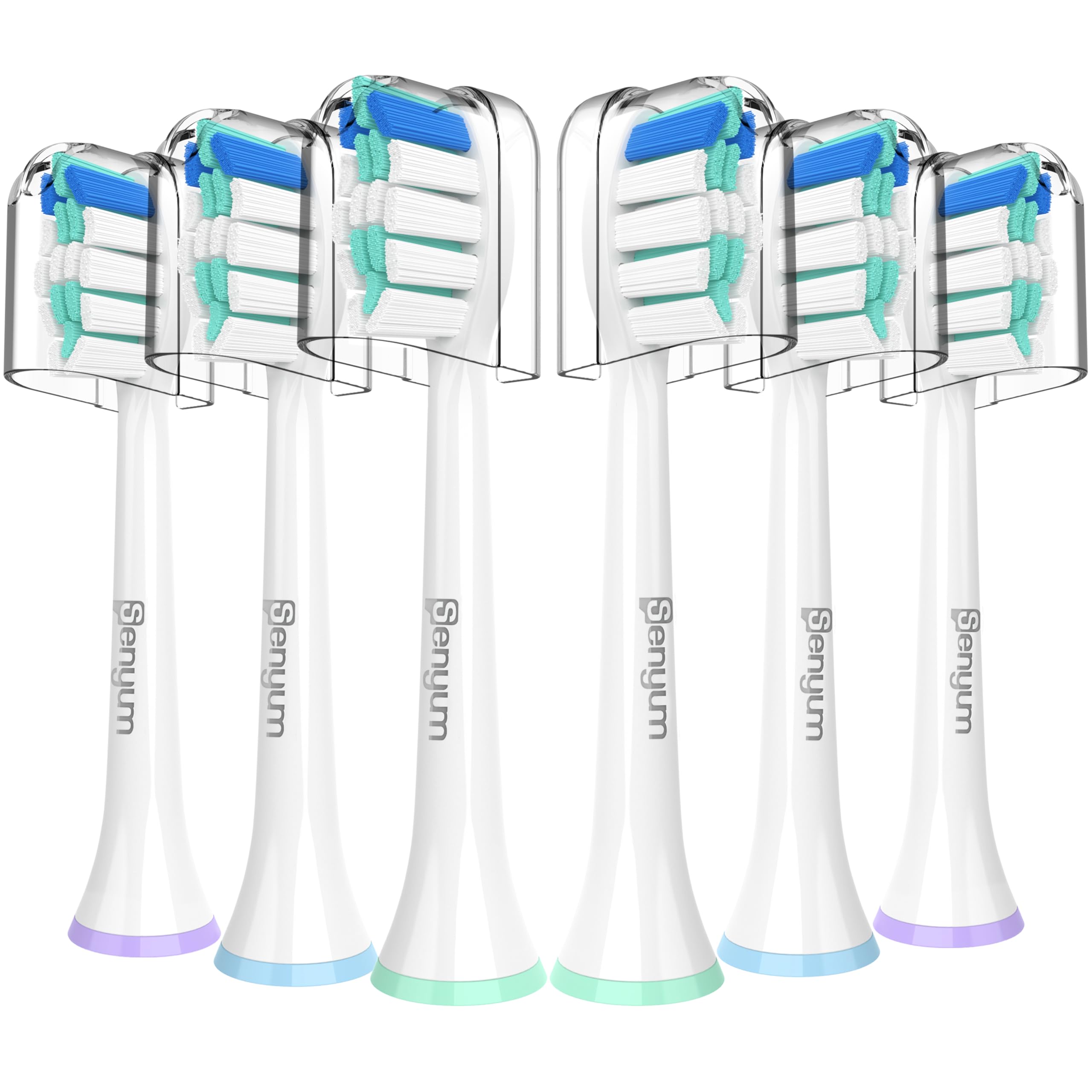 Replacement Toothbrush Heads for Philips Sonicare, Electric Replacement Brush Head Compatible with Phillips Sonic Care Toothbrush, 6 Pack