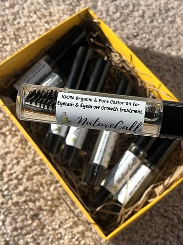 Miniatura 7 de Aceite de ricino orgánico para pestañas, aceite de ricino NatureCall para el crecimiento de cejas de pestañas, tubo de rímel, tratamiento capilar