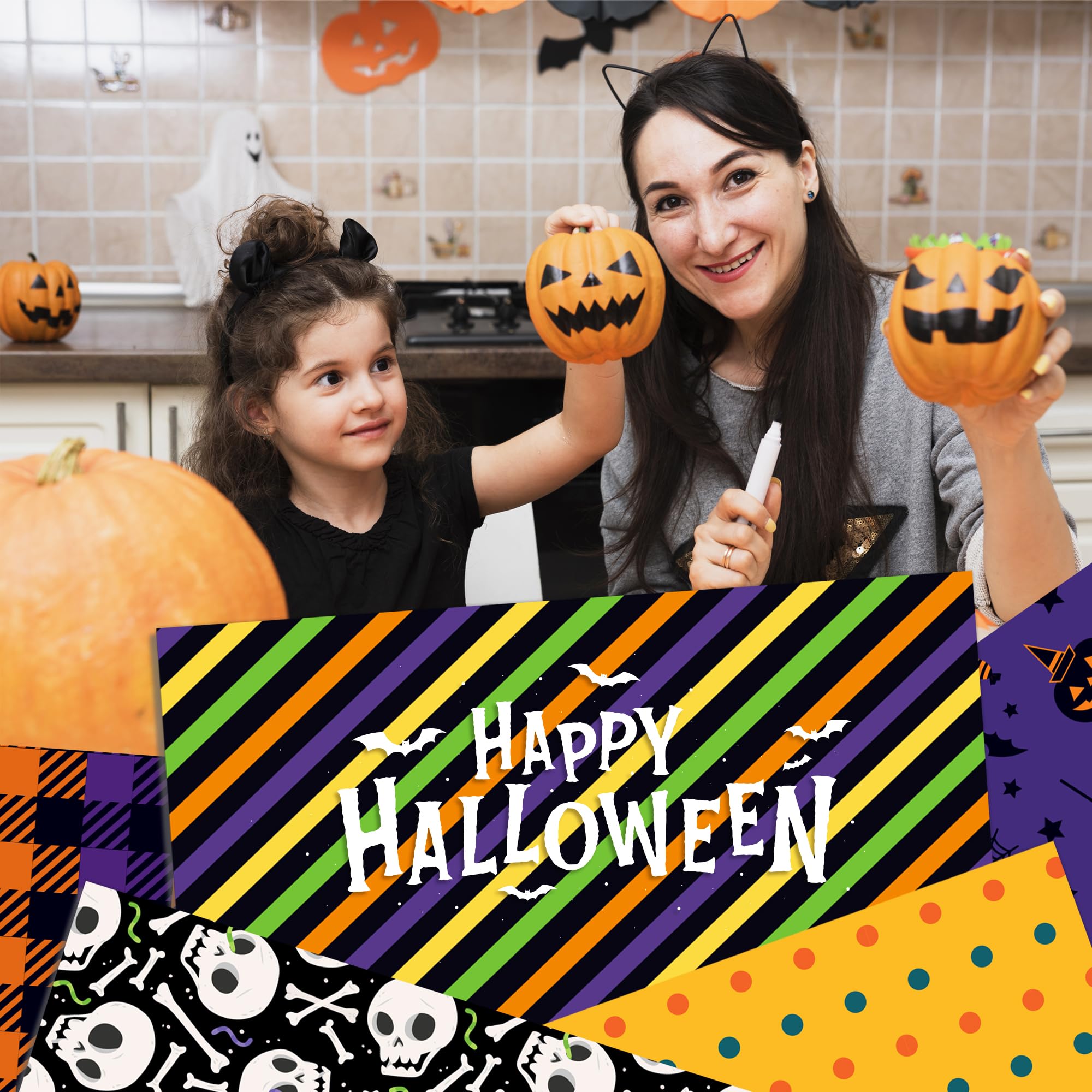 Rosa Halloween Scrapbook Papier – 24 Blatt, 30,5 Cm, Doppelseitig Bedruckt, 12 Designs