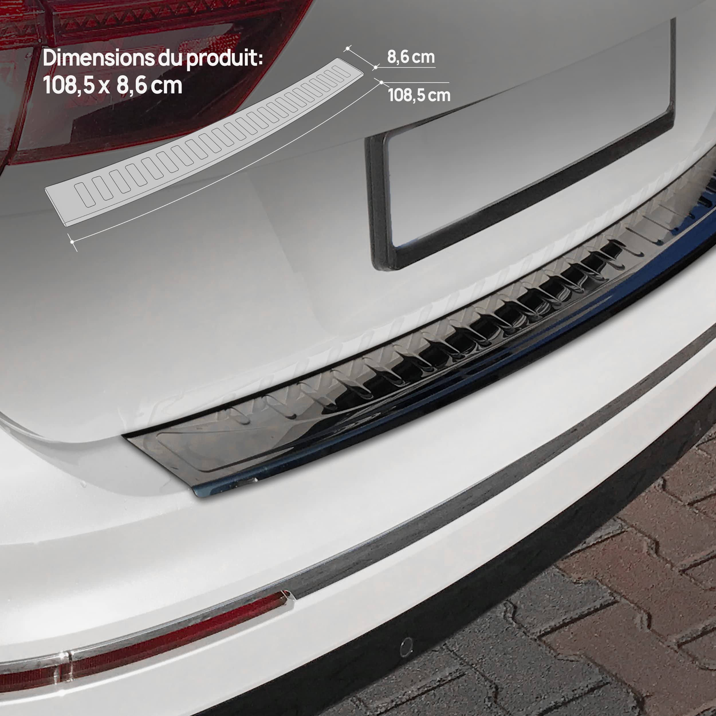 Protection Pare-chocs Arrière Inox Mat Pour VW Tiguan III (CT1) 2024+ - Contre Les Rayures Du Coffre