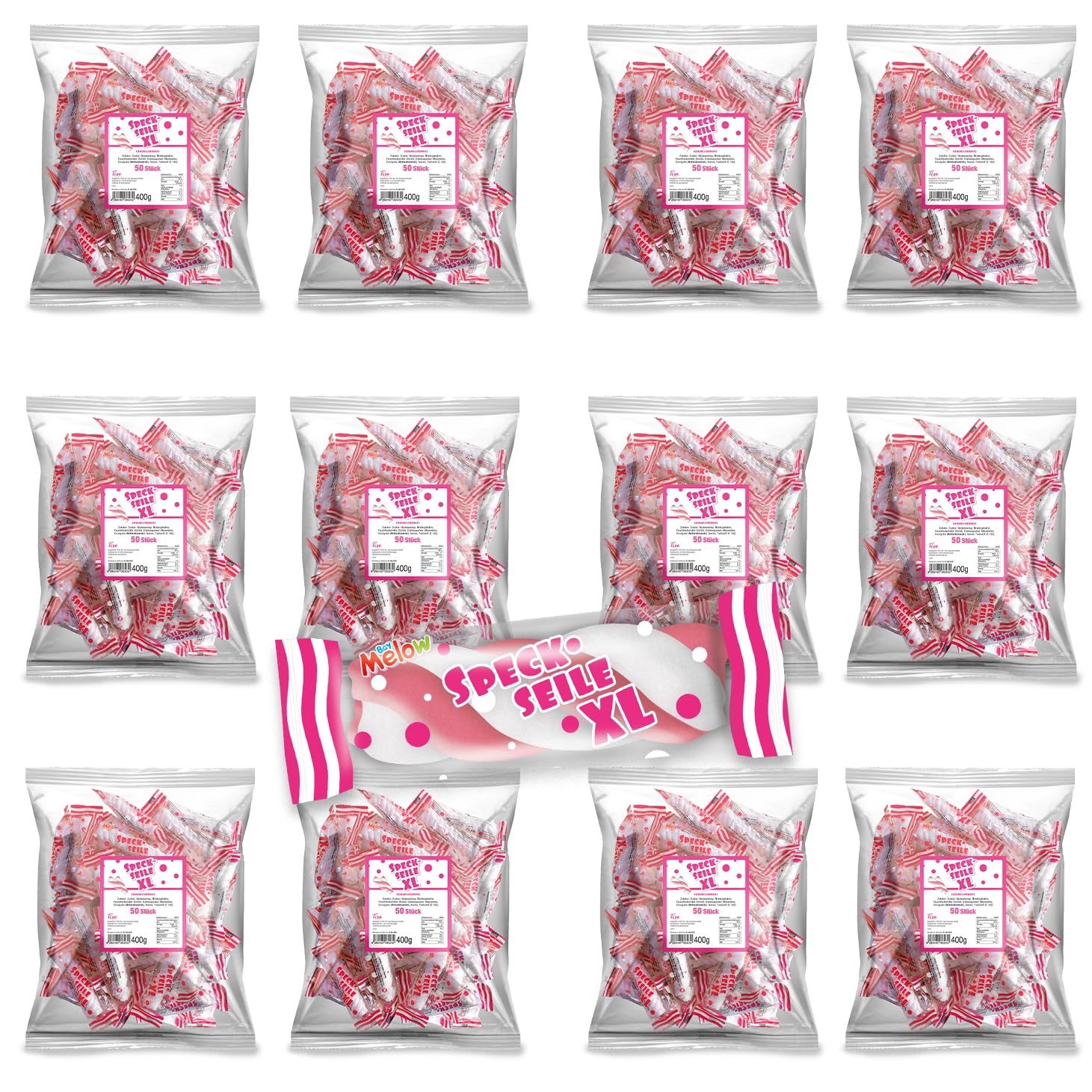 Tise Süsswaren Speckseile XL (600 Stück, 4800g)