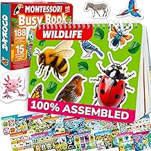 QUOKKA Activity Busy Book For Kids - Montessori Busy Board For 3-5 Year Olds - Preschool Learning Resources with 15 WildLife Interactive Pages - Travel Educational Toys For Toddlers on Plane