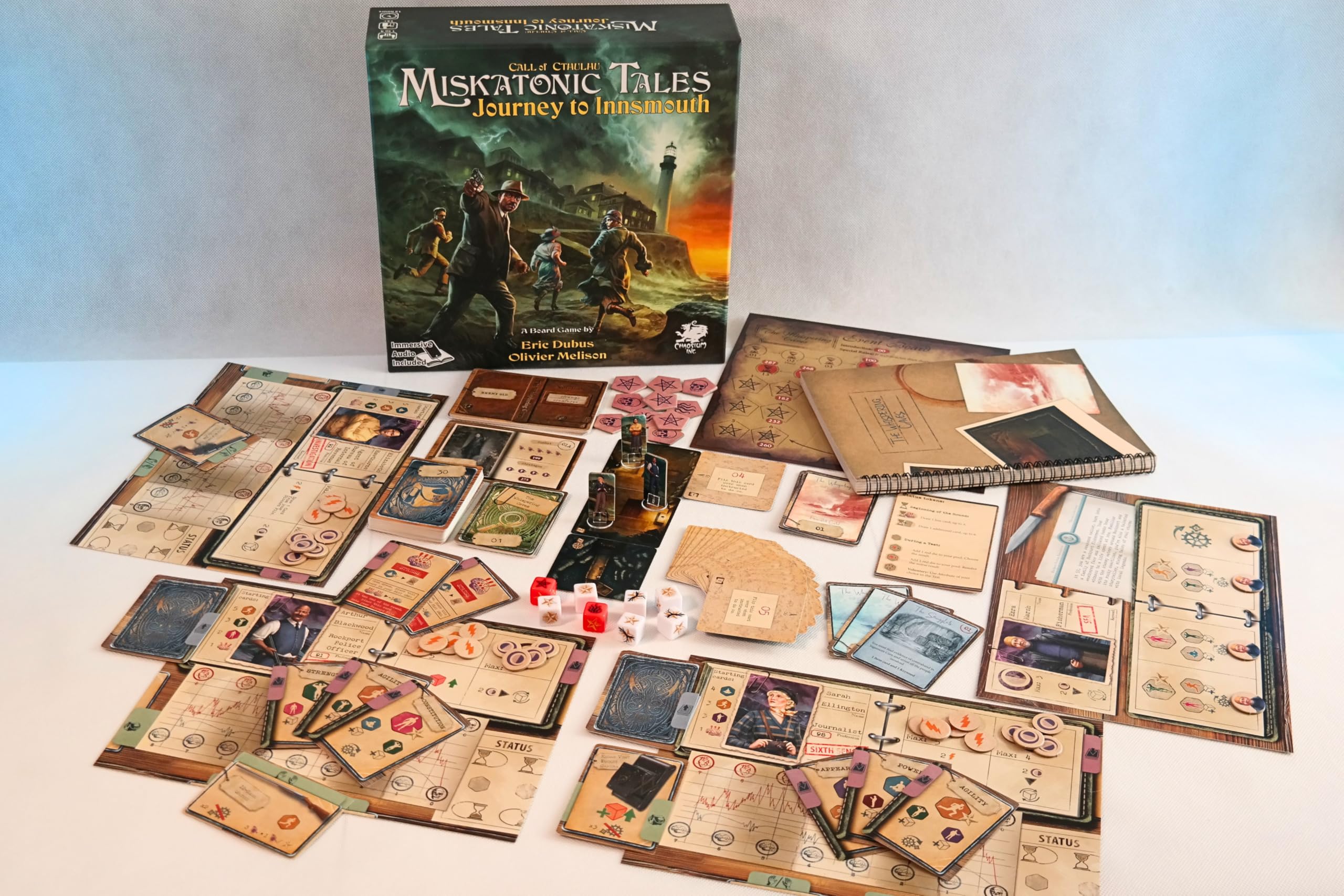 Chaosium Inc. | Call Of Cthulhu: Miskatonic Tales: Journey To Innsmouth | Cooperative Narrative Board Game, Mythos Investigation Adventure With Branching Story | Cooperative Play | Variable Play Time