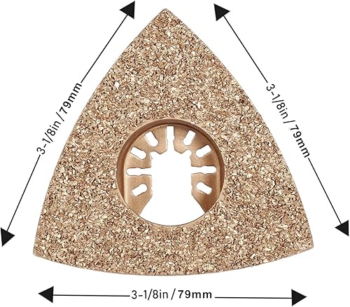 Miniatura 2 de HEMUNC - Cuchillas de herramientas oscilantes, 5 piezas universales triangulares de carburo oscilante, multiherramienta, kit de accesorios