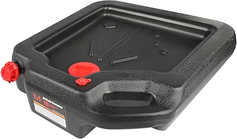 MaxWorks 51165 16-Quart Oil Drain Container, Black – Deep Drain