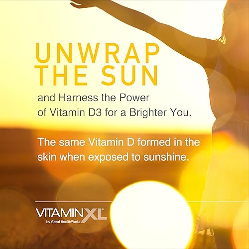 Miniatura 4 de OmegaXL VitaminXL D3 Vitamina D diaria de alta potencia 5000 UI 125mcg Suplemento de apoyo inmunológico - Promueve la función muscular saludable y