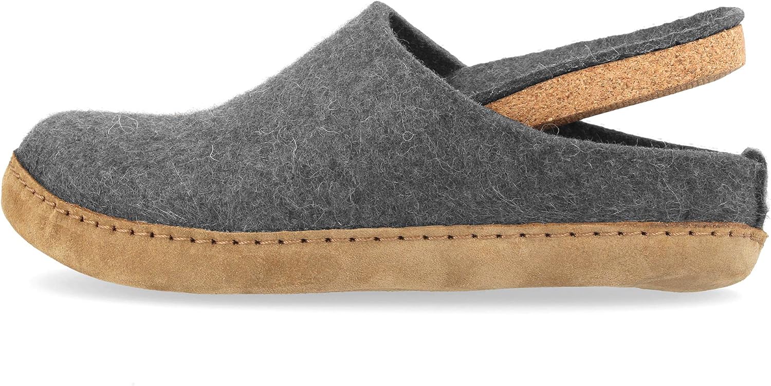 HAFLINGER Unisex Emils Slide Slipper, Grey, 5-5.5 US Women - Image 5