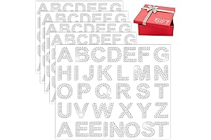 170 Pieces Rhinestone Letter Stickers, 5 Sheets Glitter Self Adhesive Diamond Alphabet Stickers
