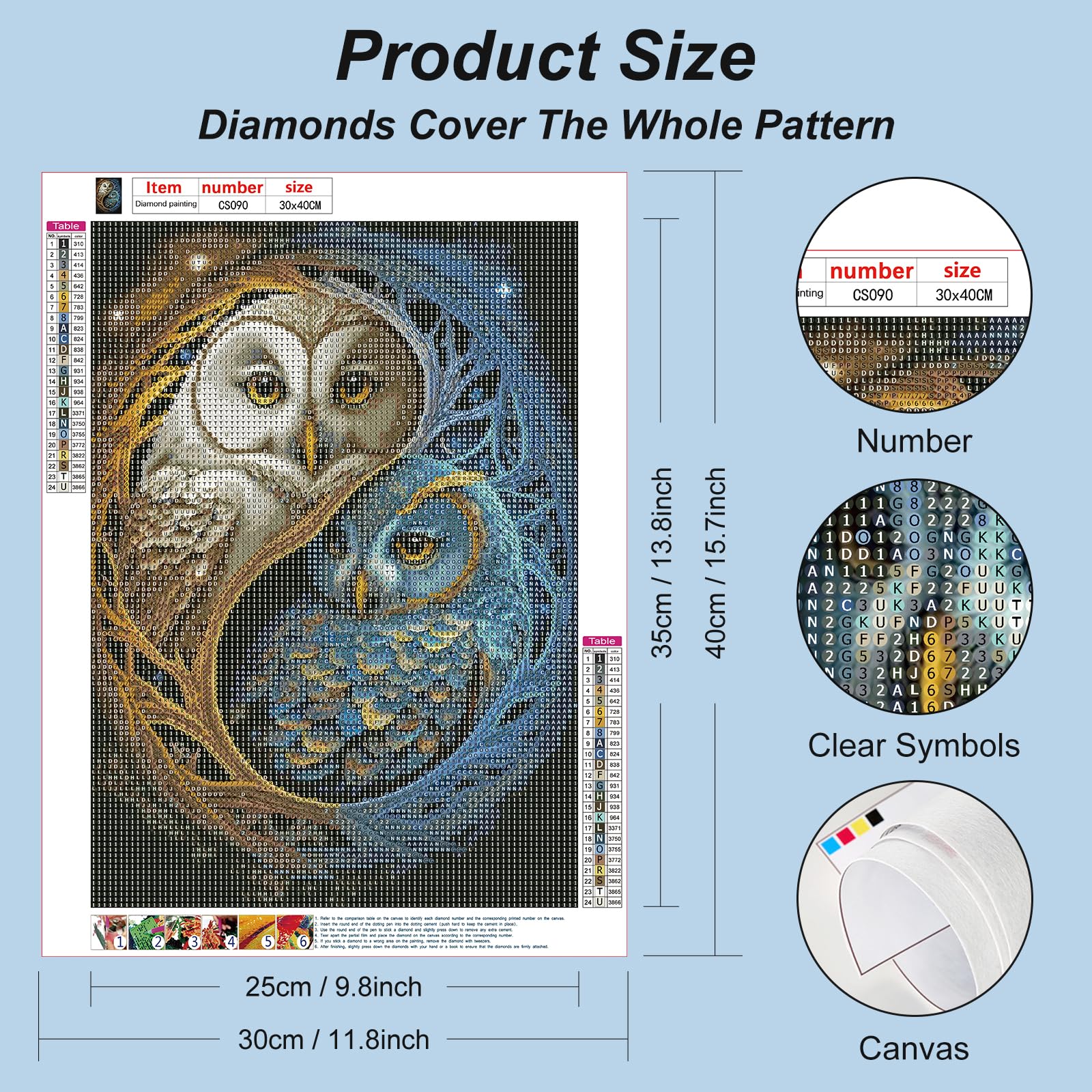 DOMROM Diamond Painting Kit – 5D DIY Diamantbild Mit Vogel-Motiv 30x40cm