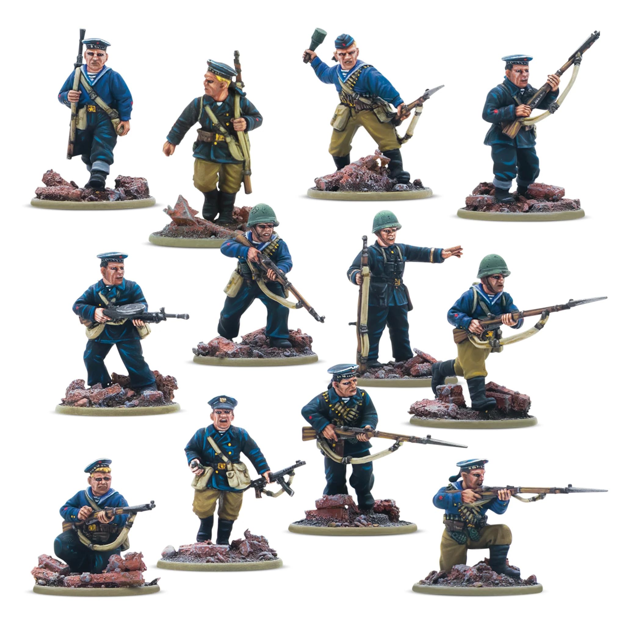 Warlord Games Soviet Naval Brigade Squad - - 28mm Scale Miniatures for Bolt Action Highly Detailed World War 2 Miniatures